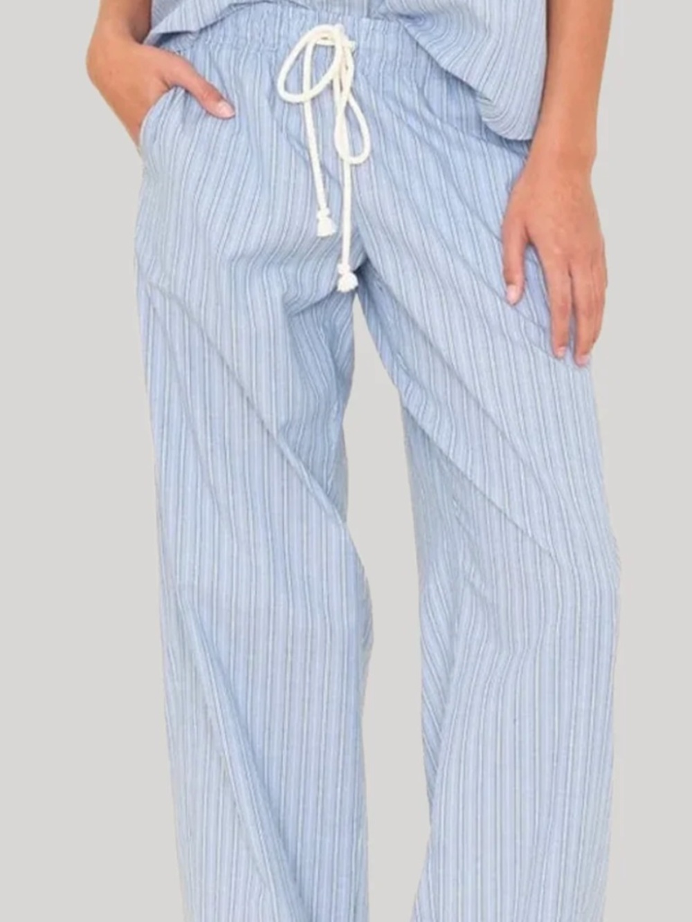 Xirena Brinna Blue Striped Drawstring Pant Size S